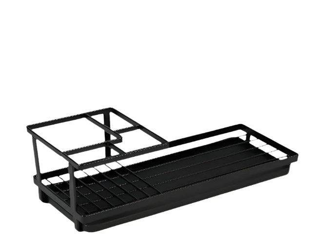 Matte Black Toothbrush Holder - Rustproof Carbon Steel Organizer