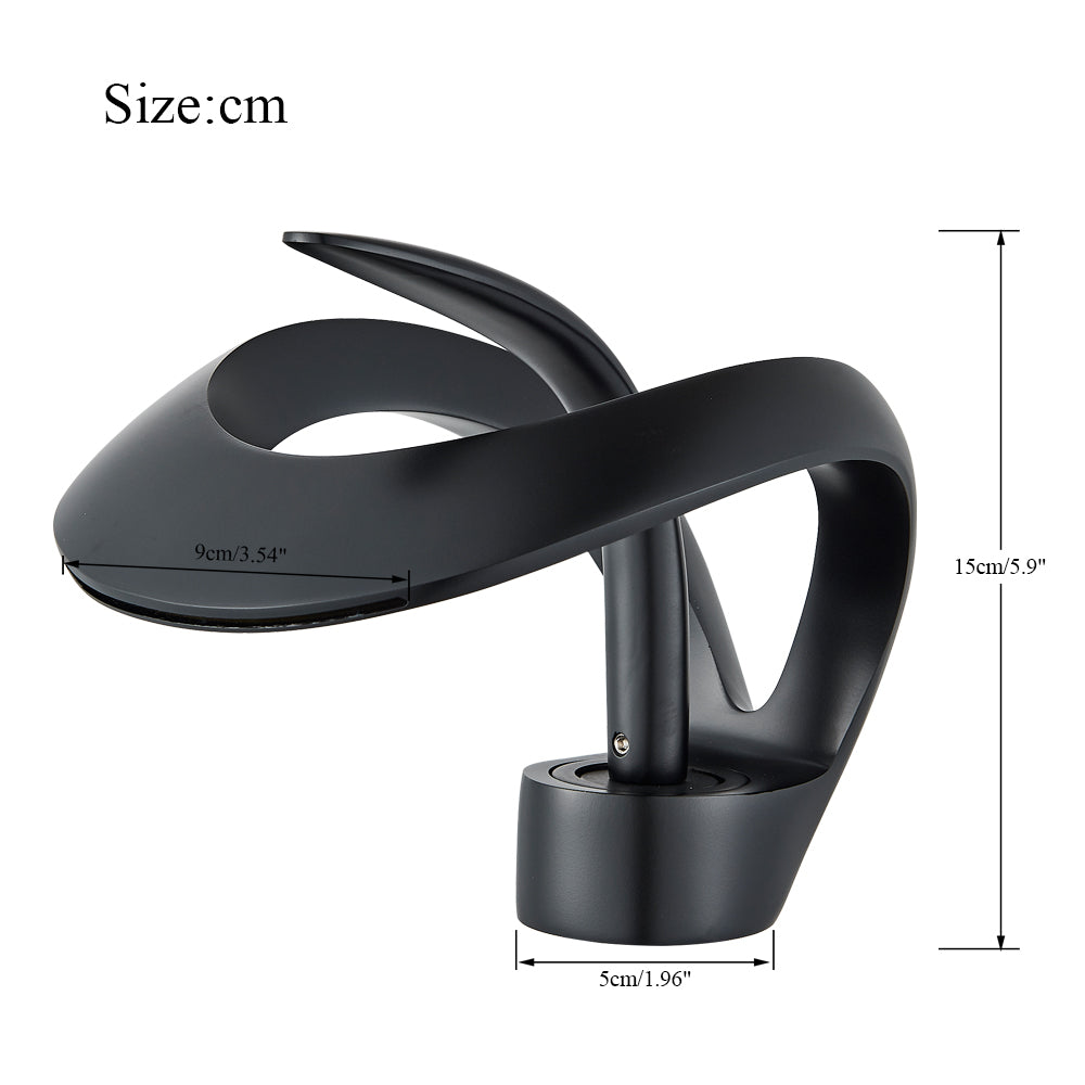 Black Brass Bathroom Waterfall Sink Faucet