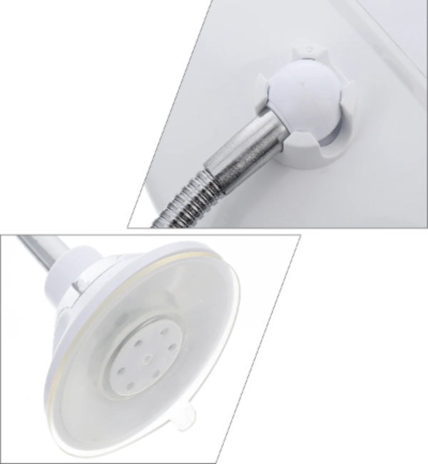 LED Makeup Mirror with 360° Rotation: Magnifying and Suction cup