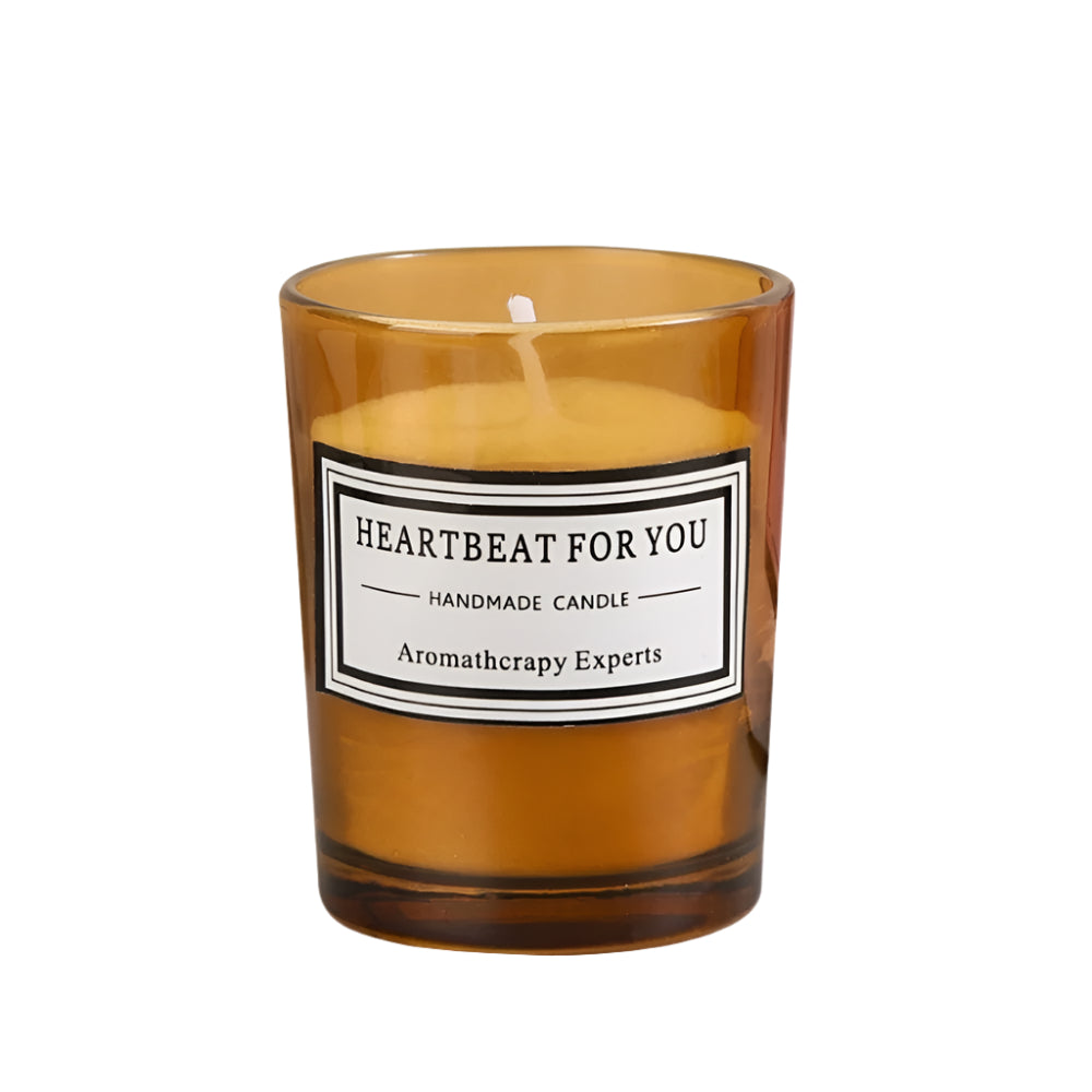 Handmade Tea Candle - Plant Wax, Smoke-Free Glass Bottle