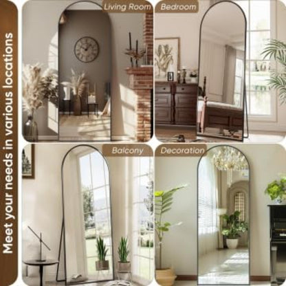 Full Length Arch Mirror 58x19 - Elegant Floor Standing Design