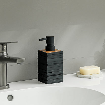 Square Matte Black Soap Dispenser for Kitchen & Bathroom
