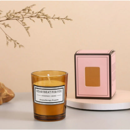 Handmade Tea Candle - Plant Wax, Smoke-Free Glass Bottle