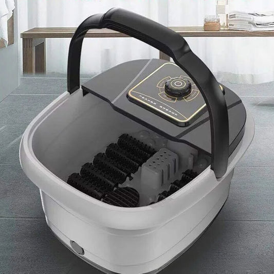 Heated Foot Bath Tub: Automatic Massager & Temp Control