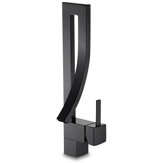 Black Waterfall Bathroom Faucet | Deck Mount Brass Fixture