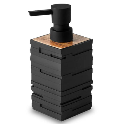 Square Matte Black Soap Dispenser | Modern Bathroom Accessory